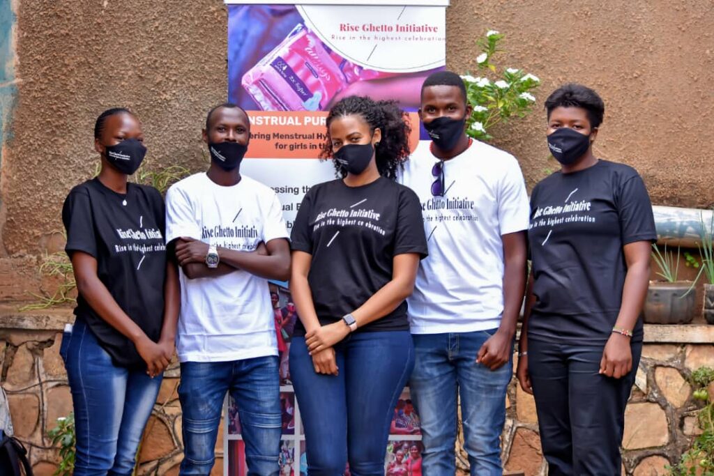 Rise Ghetto Initiative Team during reusable sanitary pad distribution 