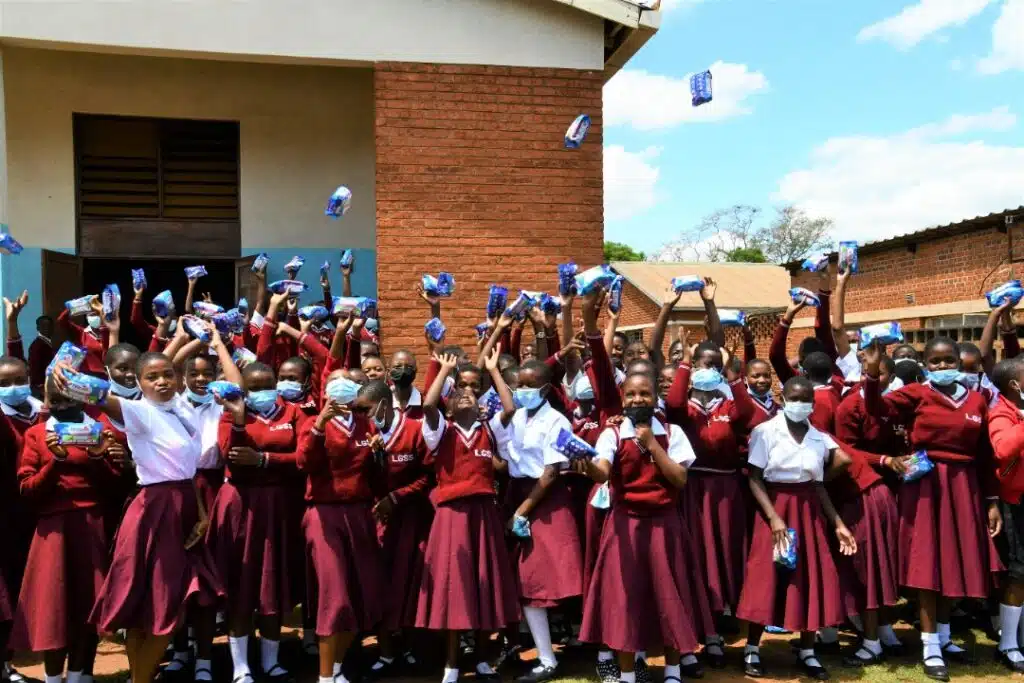 Schoolgirl beneficiaries in Malawi 