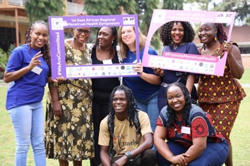 Members of the Period Equality Network at the first period positive grassroots conference organized by Irise for East Africa